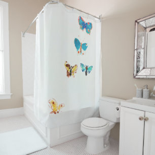 Five Butterflies, Redon Shower Curtain