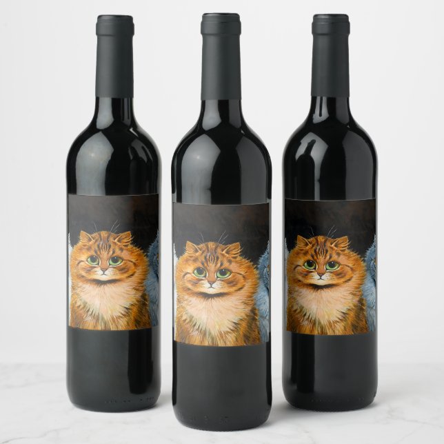 Five Cats by Louis Wain Wine Label (Bottles)