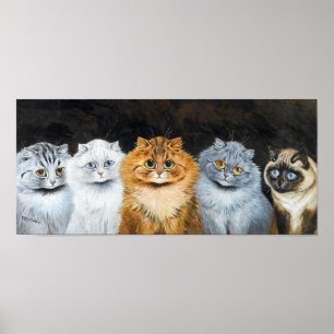 Five Cats, Louis Wain Poster