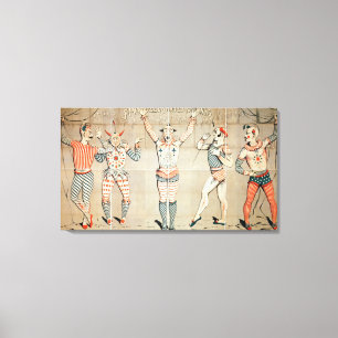 Five Celebrated Clowns Attached to Sands Canvas Print