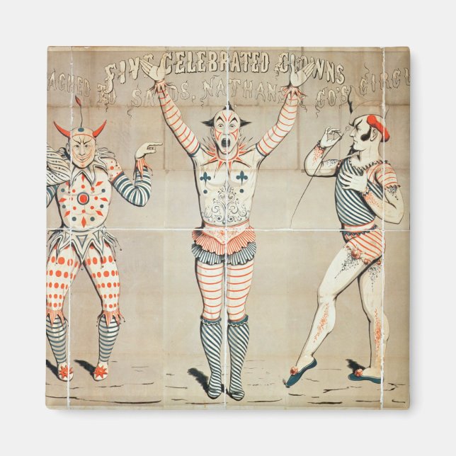 Five Celebrated Clowns Attached to Sands Magnet (Front)