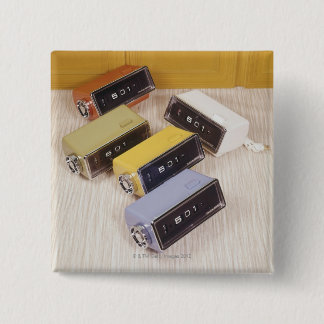 Five Clocks 15 Cm Square Badge