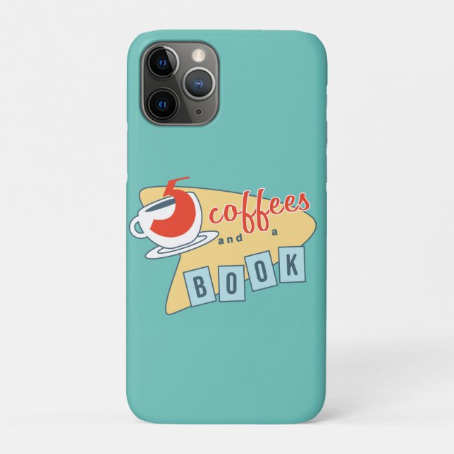 Five Coffees and a Book Case-Mate iPhone Case (Back)