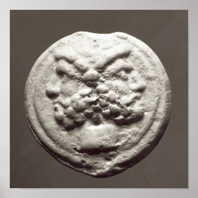 Five coins depicting Janus, Jupiter Poster (Front)