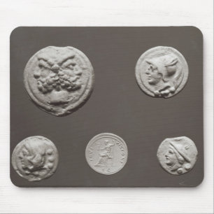 Five coins mouse mat