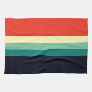 Five Colour Combo - Blue Aqua Green Yellow Red Tea Towel