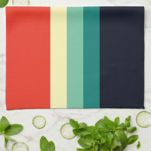 Five Colour Combo - Blue Aqua Green Yellow Red Tea Towel