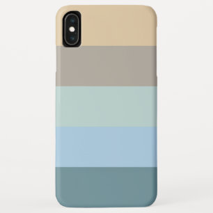 Five Colour Combo -Blue Brown Sand Beige Turquoise iPhone XS Max Case