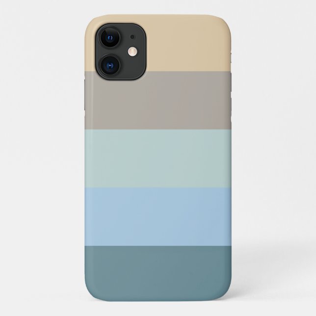 Five Colour Combo -Blue Brown Sand Beige Turquoise Case-Mate iPhone Case (Back)