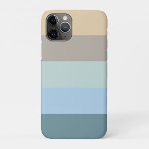 Five Colour Combo -Blue Brown Sand Beige Turquoise iPhone 11 Pro Case