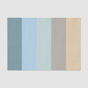 Five Colour Combo -Blue Brown Sand Beige Turquoise Tissue Paper