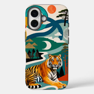 five-coloured brilliant tiger iPhone 16 case