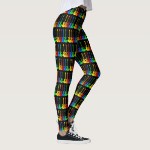 Five Colourful Electric Guitars  Leggings