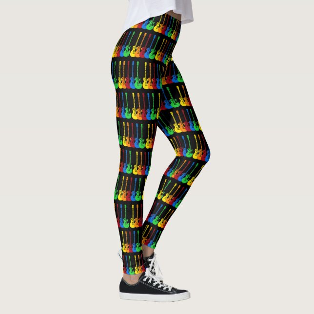 Five Colourful Electric Guitars  Leggings (Right)