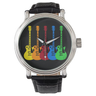 Five Colourful Electric Guitars Watch