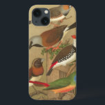 Five Colourful Pet Birds Perched on a Branch iPhone 13 Case<br><div class="desc">Cassel Plakater's art is very distinctive. This painting of five tropical birds is colourful and would be perfect for any avian lover. Choose this artprint today on your product.</div>