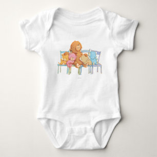 Five Cuddly and Colourful Bears On Chairs Baby Bodysuit