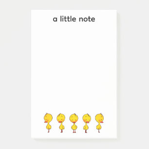 Five Cute Cartoon Yellow Ducks Post-it Notes