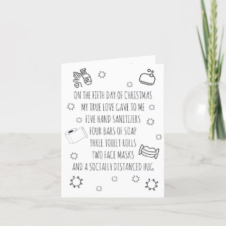 Five Days of Covid Christmas Funny Holiday Card