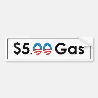 Five Dollar Gas Obama Bumper Sticker