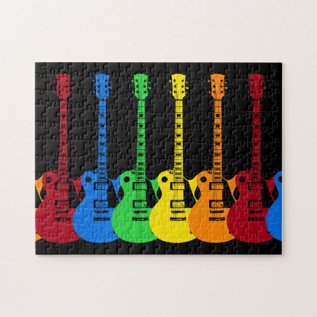Five Electric Guitars Jigsaw Puzzle (Horizontal)