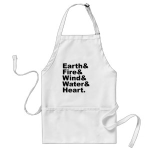 Five Elements   Earth Fire Wind Water & Heart Standard Apron