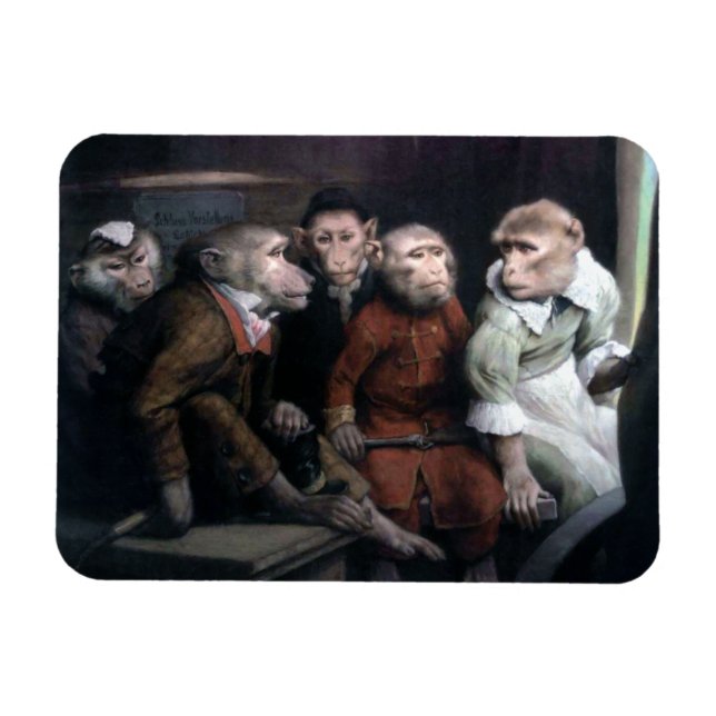 Five Fancy Monkeys Magnet (Horizontal)