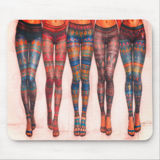 Five Females in a Row in Leggings on Thick Laptop  Mouse Mat