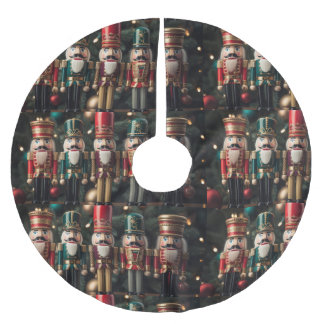 Five festive Christmas nutcrackers  Brushed Polyester Tree Skirt