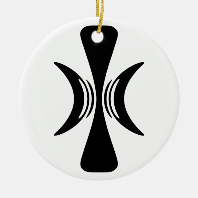 Five Fingered Hand of Eris Ceramic Tree Decoration (Front)