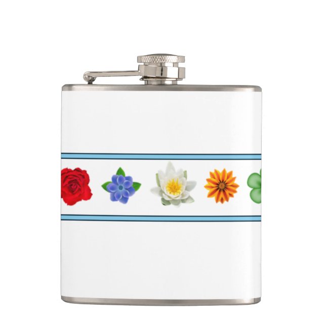 Five Flowers Hip Flask (Front)