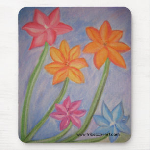Five Flowers Mouse Mat