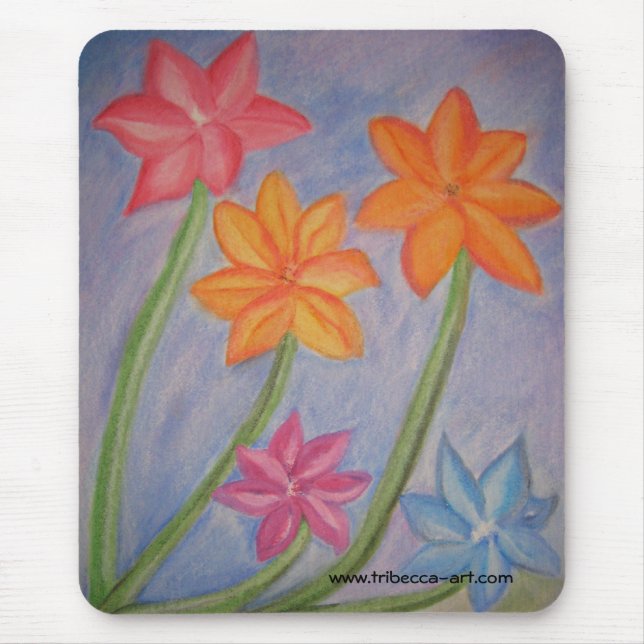 Five Flowers Mouse Mat (Front)