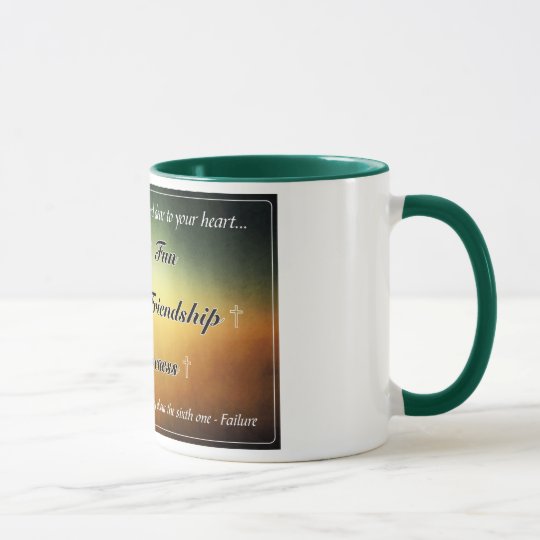 'Five F's' Green 11oz Coffee Mug