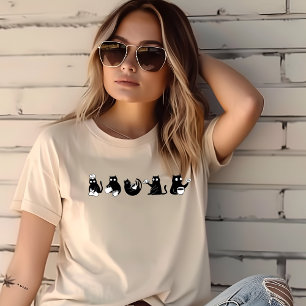 Five funny mood cats T-Shirt