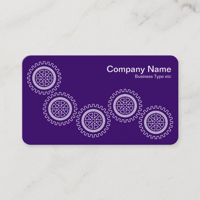 Five Gears - Deep Purple - Grey Back Business Card (Front)