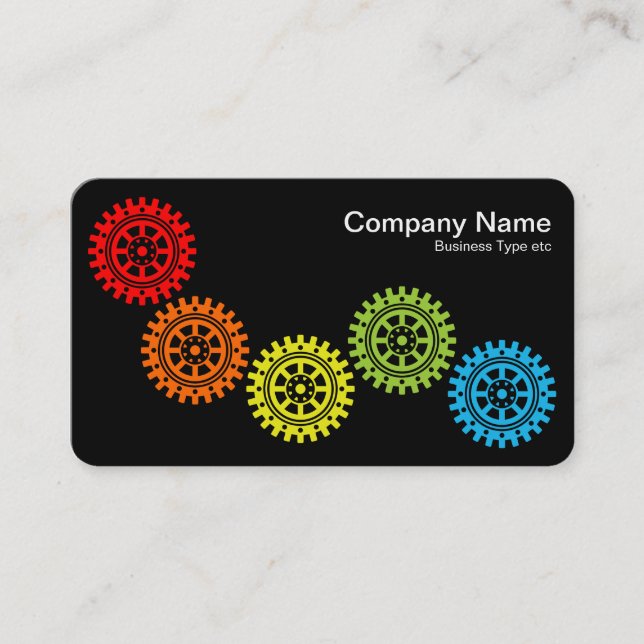 Five Gears II - Spectrum - Grey Back Business Card (Front)