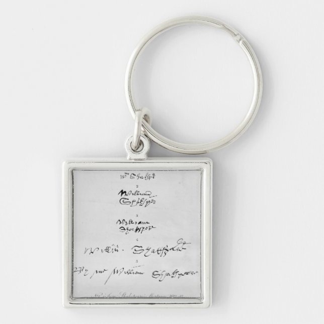 Five Genuine Autographs of William Shakespeare Key Ring (Front)