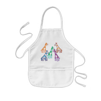 Five giraffes kids apron