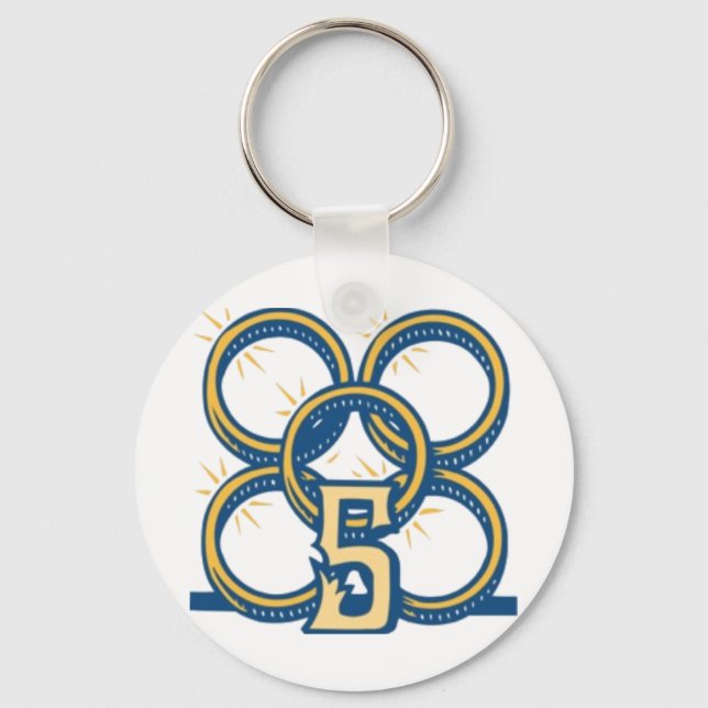 Five Gold Rings! Key Ring (Front)