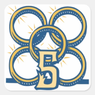 Five Gold Rings! Square Sticker