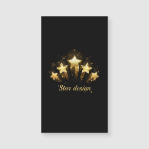 Five gold stars on black