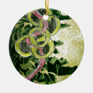 Five Golden Rings Ceramic Tree Decoration