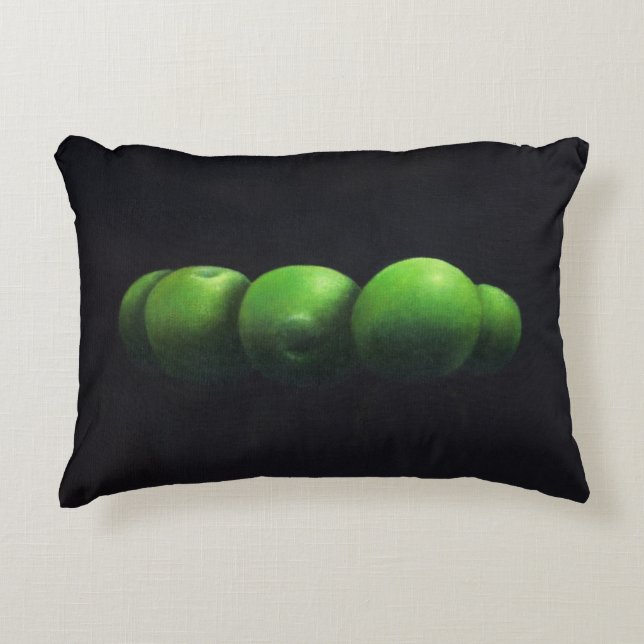 Five Green Apples Decorative Cushion (Front)