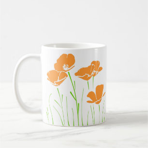 Five Hand Drawn California Poppies  Coffee Mug