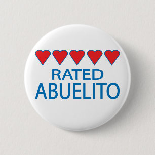 Five Heart Abuelito 6 Cm Round Badge