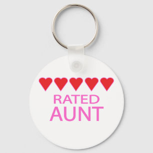 Five Heart Aunt Key Ring