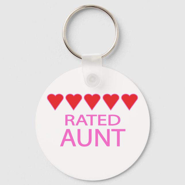 Five Heart Aunt Key Ring (Front)