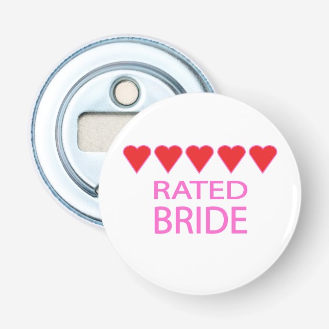 Five Heart Bride Bottle Opener (Front)