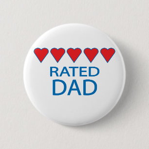 Five Heart Dad 6 Cm Round Badge